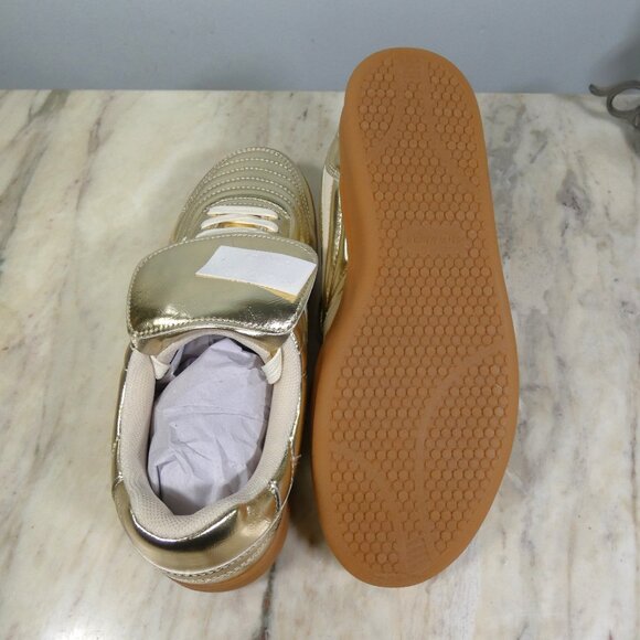NiB Steve Madden Womens Madrid Gold Metalic Sneaker 9 - Picture 3 of 16